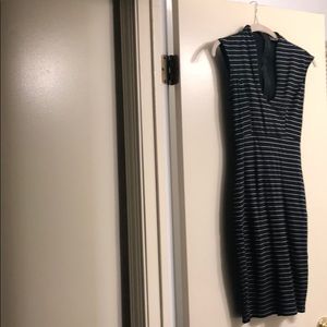 Pinstripe Bodycon Dress
